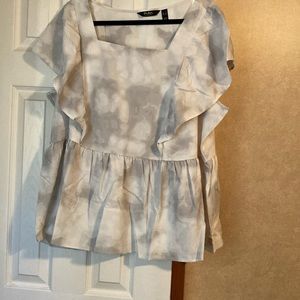 Du Joue Tie dye ruffle square neck line blouse Size 3X NWOT